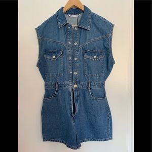 NWT Zara Denim Jumpsuit Size M